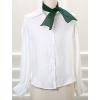 image:imageAllegra K Women Transparent Skinny Organza Scarf Solid Color Lightweight NeckerchiefDark Green