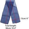 image:imageAllegra K Women Transparent Skinny Organza Scarf Solid Color Lightweight NeckerchiefNavy Blue