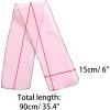 image:imageAllegra K Women Transparent Skinny Organza Scarf Solid Color Lightweight NeckerchiefPink