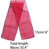 image:imageAllegra K Women Transparent Skinny Organza Scarf Solid Color Lightweight NeckerchiefRed