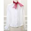 image:imageAllegra K Women Transparent Skinny Organza Scarf Solid Color Lightweight NeckerchiefRed