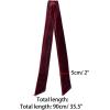 image:imageAllegra K Women Vintage Velvet Skinny Neck Scarves Solid Color Long Neckerchief Hairband Narrow WaistbandWine Red
