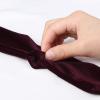 image:imageAllegra K Women Vintage Velvet Skinny Neck Scarves Solid Color Long Neckerchief Hairband Narrow WaistbandWine Red