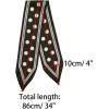image:imageAllegra K Womens Skinny Scarf Ribbon Hair Band Heart Print Handbag Handle Neck ScarfBlack Dot