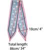 image:imageAllegra K Womens Skinny Scarf Ribbon Hair Band Heart Print Handbag Handle Neck ScarfBlue Dot