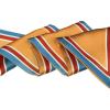 image:imageAllegra K Womens Skinny Scarf Ribbon Hair Band Heart Print Handbag Handle Neck ScarfBule Pure