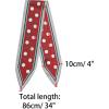 image:imageAllegra K Womens Skinny Scarf Ribbon Hair Band Heart Print Handbag Handle Neck ScarfRed Dot