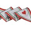 image:imageAllegra K Womens Skinny Scarf Ribbon Hair Band Heart Print Handbag Handle Neck ScarfRed Heart