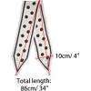 image:imageAllegra K Womens Skinny Scarf Ribbon Hair Band Heart Print Handbag Handle Neck ScarfWhite Dot