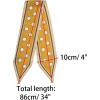 image:imageAllegra K Womens Skinny Scarf Ribbon Hair Band Heart Print Handbag Handle Neck ScarfYellow Dot