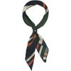 image:imageAllegra K 50cm Small Stripe Print Square Neck Wrap Scarves Head Scarf Kerchief Neckerchief Bandana for WomenGreen Blue