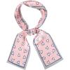 image:imageAllegra K Silky Skinny Scarves Ribbon Heart Print Long Hairband Handbag WrapPink