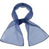 image:imageAllegra K Women Transparent Skinny Organza Scarf Solid Color Lightweight NeckerchiefNavy Blue
