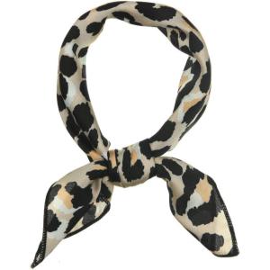 image:imageAllegra K 50cm Women Colorful Leopard Print Square Neck Scarf Kerchief Neckerchief Handkerchief BandanaBeige