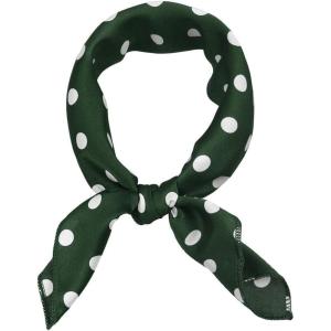 image:imageAllegra K 50cm70cm 1950s Vintage Retro Polka Dot Square Scarf Head Neck Scarves Kerchief NeckerchiefDark Green