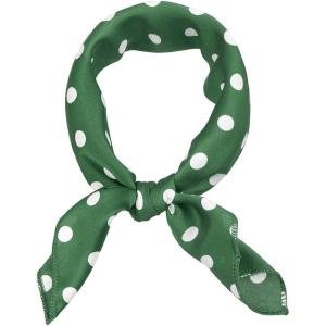 image:imageAllegra K 50cm70cm 1950s Vintage Retro Polka Dot Square Scarf Head Neck Scarves Kerchief NeckerchiefGreen