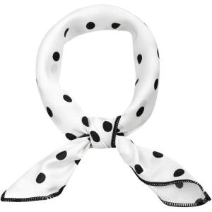 image:imageAllegra K 50cm70cm 1950s Vintage Retro Polka Dot Square Scarf Head Neck Scarves Kerchief NeckerchiefWhite