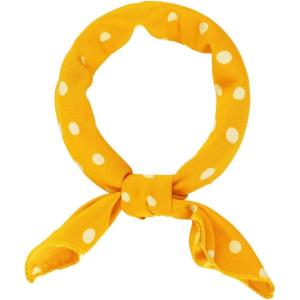 image:imageAllegra K 50cm70cm 1950s Vintage Retro Polka Dot Square Scarf Head Neck Scarves Kerchief NeckerchiefYelloworange