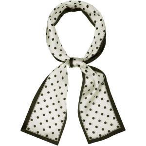 image:imageAllegra K 50s Ribbon Skinny Scarf Lovely Polka Dots Pattern for Bags Hair Band Neck WrapsBeige Small Dot