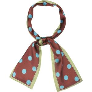 image:imageAllegra K 50s Ribbon Skinny Scarf Lovely Polka Dots Pattern for Bags Hair Band Neck WrapsClaret Big Dot
