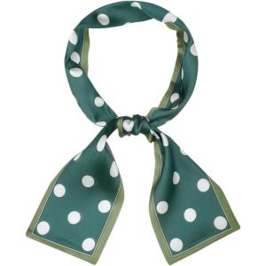 image:imageAllegra K 50s Ribbon Skinny Scarf Lovely Polka Dots Pattern for Bags Hair Band Neck WrapsNavy Blue Big Dot