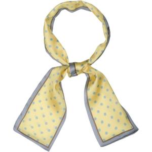 image:imageAllegra K 50s Ribbon Skinny Scarf Lovely Polka Dots Pattern for Bags Hair Band Neck WrapsYellow Small Dot
