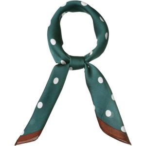 image:imageAllegra K 70cm Polka Dots Square Scarf Neck Scarves Kerchief Neckerchief Headband for WomenDark Green