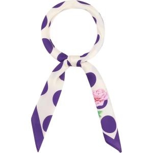 image:imageAllegra K 70cm Polka Dots Square Scarf Neck Scarves Kerchief Neckerchief Headband for WomenDark Purple Rose