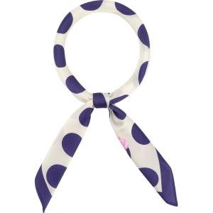 image:imageAllegra K 70cm Polka Dots Square Scarf Neck Scarves Kerchief Neckerchief Headband for WomenNavy Blue Rose