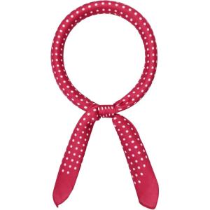 image:imageAllegra K 70cm Polka Dots Square Scarf Neck Scarves Kerchief Neckerchief Headband for WomenRed Dot