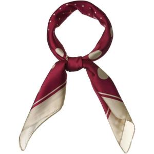 image:imageAllegra K 70cm Polka Dots Square Scarf Neck Scarves Kerchief Neckerchief Headband for WomenWine Red