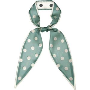 image:imageAllegra K Chic Polka Dots Women Neckerchief Skinny Scarves Hair Band Ribbon for Bag AccessoryLight Green Big Dot