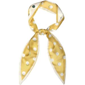 image:imageAllegra K Chic Polka Dots Women Neckerchief Skinny Scarves Hair Band Ribbon for Bag AccessoryYellow Big Dot