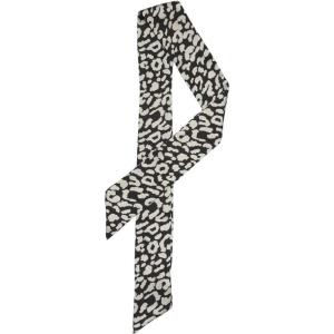 image:imageAllegra K Leopard Animal Print Pattern Skinny Scarf Long Neck Scarves Headband for WomenBlack