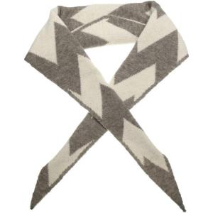 image:imageAllegra K Rhombus Shape Knit Scarf for Women Geometry Striped Pattern Winter Warm Shawl