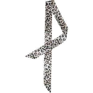 image:imageAllegra K Skinny Scarf Womens Thin Long Neckscarf Fashion Leopard Print Hairband Waistband Bag Handle AccessoryBrown Gray