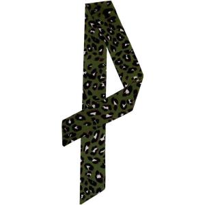 image:imageAllegra K Skinny Scarf Womens Thin Long Neckscarf Fashion Leopard Print Hairband Waistband Bag Handle AccessoryDark Green