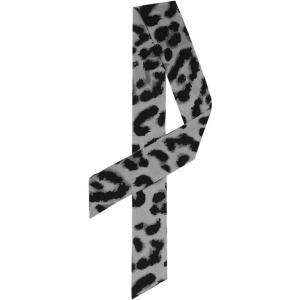 image:imageAllegra K Skinny Scarf Womens Thin Long Neckscarf Fashion Leopard Print Hairband Waistband Bag Handle AccessoryGray