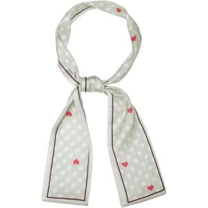 image:imageAllegra K Skinny Scarves 50s Polka Dots Neck Wraps for Women Cute Ribbon Hairband NeckerchiefKhaki Heart