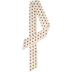 image:imageAllegra K Women Polka Dots Stripe Heart Print Skinny Scarf Sharp Neck Scarves DoubleSided NeckerchiefBeige