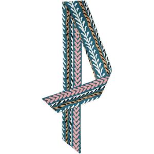 image:imageAllegra K Women Polka Dots Stripe Heart Print Skinny Scarf Sharp Neck Scarves DoubleSided NeckerchiefTeal
