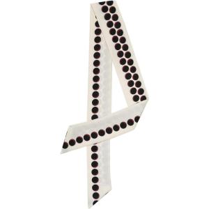 image:imageAllegra K Women Polka Dots Stripe Heart Print Skinny Scarf Sharp Neck Scarves DoubleSided NeckerchiefWhite