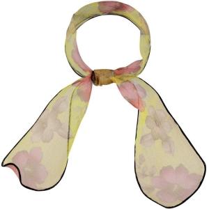 image:imageAllegra K Women Transparent Skinny Organza Scarf Floral Neckerchief Hair BandYellow