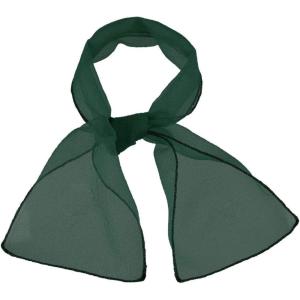 image:imageAllegra K Women Transparent Skinny Organza Scarf Solid Color Lightweight NeckerchiefDark Green