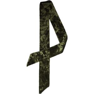 image:imageAllegra K Women Vintage Velvet Skinny Neck Scarves Solid Color Long Neckerchief Hairband Narrow WaistbandArmy Green