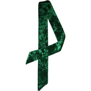 image:imageAllegra K Women Vintage Velvet Skinny Neck Scarves Solid Color Long Neckerchief Hairband Narrow WaistbandDark Green