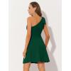 image:imageAllegra K Evening Cocktail Dress for Womens Valentines Day Elegant Flared One Shoulder Formal DressesDark Green