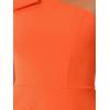 image:imageAllegra K Evening Cocktail Dress for Womens Valentines Day Elegant Flared One Shoulder Formal DressesOrange