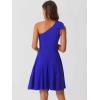 image:imageAllegra K Evening Cocktail Dress for Womens Valentines Day Elegant Flared One Shoulder Formal DressesRoyal Blue