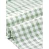 image:imageAllegra K Gingham Dress for Women 2026 Summer Short Sleeve Ruffle Trim V Neck Button Decor Flowy Midi DressesGreen